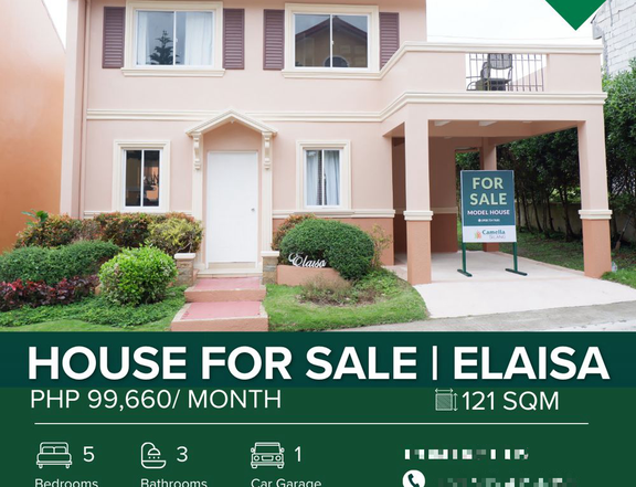 121 sqm House For Sale: Elaisa RFO in Camella Baliwag