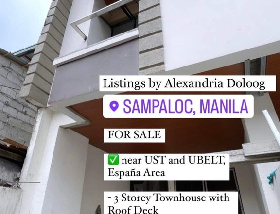3-bedroom Townhouse For Sale in Manila Metro Manila