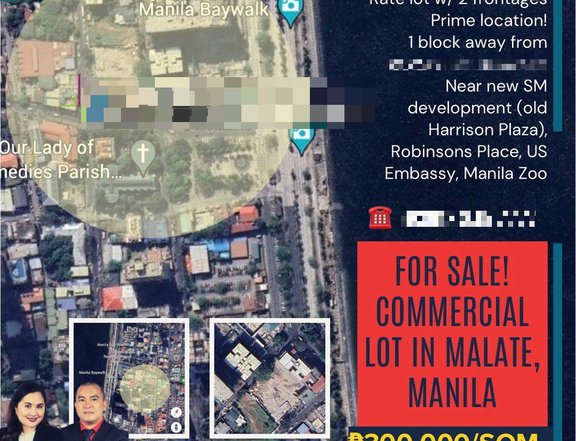 2,937 sqm. Prime Commercial Vacant Lot For Sale in Malate, Manila