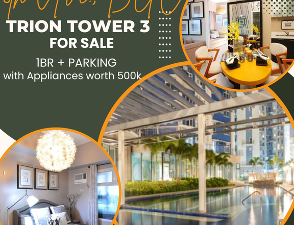 Trion Tower 3, 8th Ave., BGC | 1BR with Parking FOR SALE