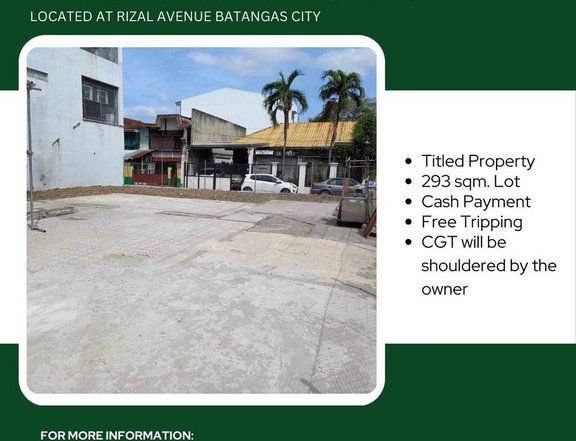 293 sqm Raw Land For Sale in Batangas City Batangas