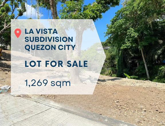 La Vista Subdivision, Quezon City Residential Lot For Sale - 1,269 sqm