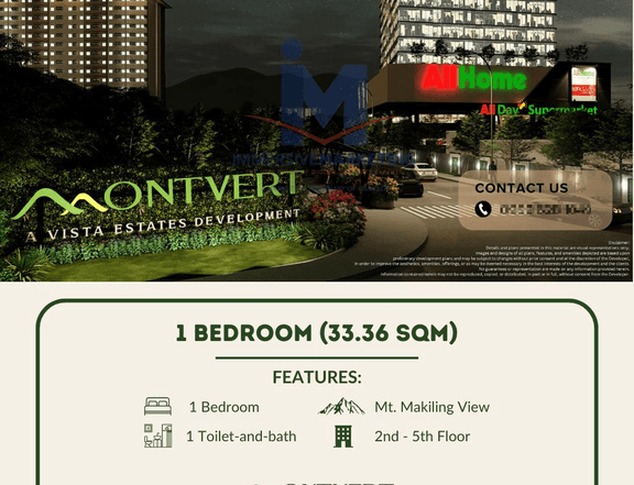 30.36 sqm 1-bedroom Condo For Sale in Santo Tomas Batangas