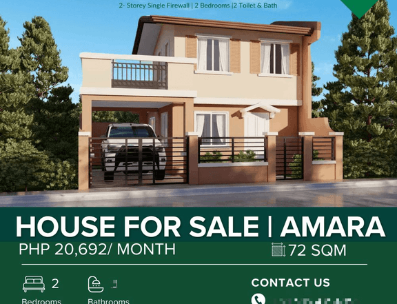 72 Sqm House For Sale: Amara NRFO in Camella Baliwag