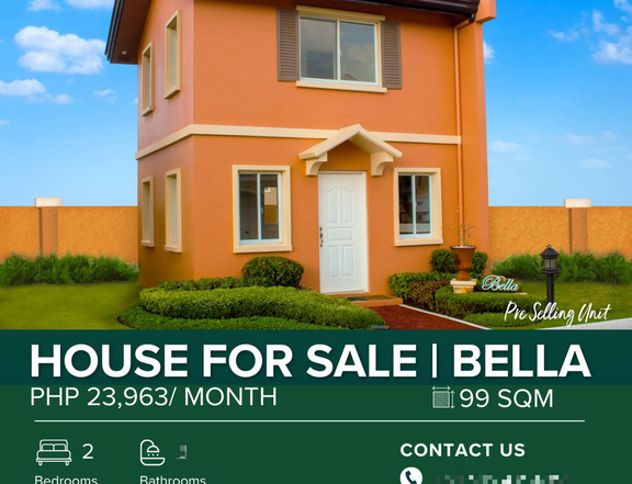 99 Sqm House For Sale: BELLA Model NRFO in Camella Subic Alta