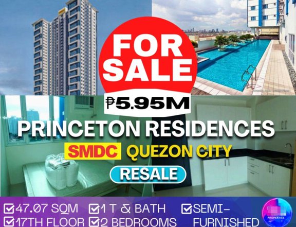 Princeton Residences For Sale 47.07 sqm 2-bedroom Residential Condo in Quezon City