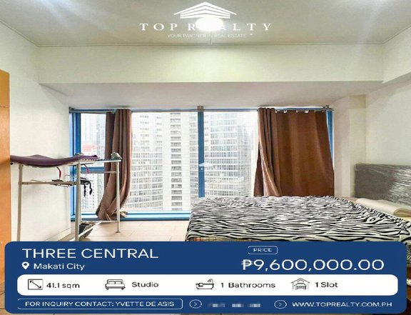 Studio Unit For Sale in Makati at Three Central
