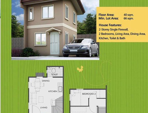2BR House and Lot For Sale in Baliwag Bulacan: Reva RFO in Camella Baliwag Phase 4