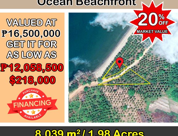 8,039 sqm Titled Beach - Golden Sunset Ocean Beachfront