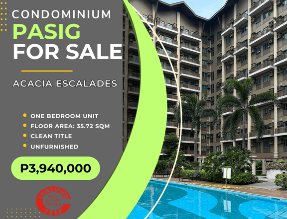 Foreclosed Condo One Bedroom for Sale in Pasig Acacia Escaldes