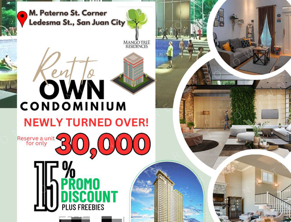 1BR Condo Pet Friendly near Greenhills/Cubao Rent to Own 20k Monthly