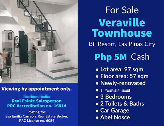 3BR Townhouse for Sale in BF Resort Las Pinas