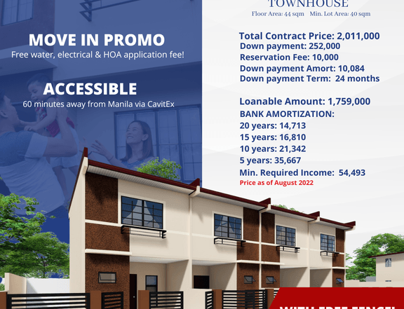 2-bedroom Townhouse for Sale in Tanza Cavite