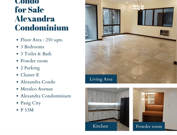 3 bedroom Condo for Sale Alexandra Condominium