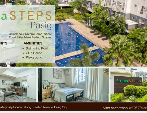 Condominium Studio with Balcony For Sale in Pasig Metro Manila