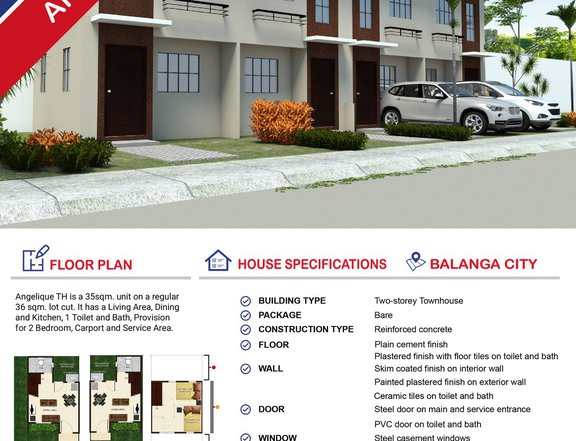 A Pre-selling 2-bedroom Townhouse For Sale in Lipa Batangas