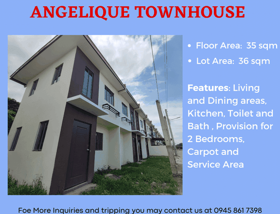 Affordable Angelique Townhouse in Balanga, Bataan