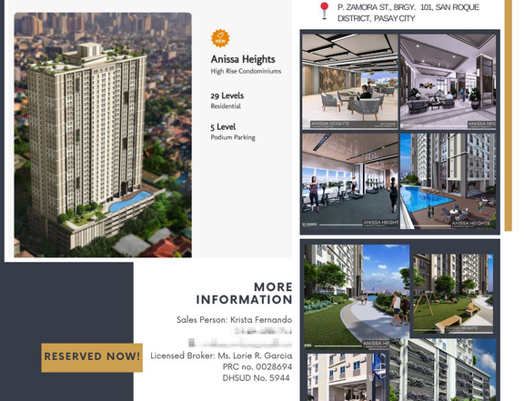 PRE-SELLING CONDO IN PASAY CITY| ANISSA HEIGHTS | NEAR IN LRT/MRT TAFT