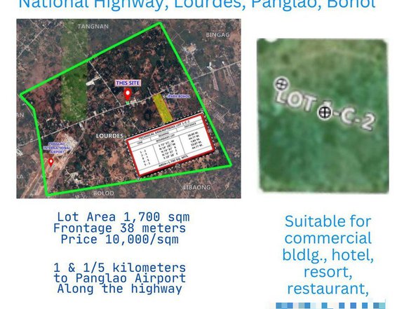 Commercial lot along the highway in Brgy Lourdes, Panglao, Bohol