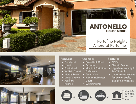 Antonello Portofino Heights Amore Portofino House For Sale Daang Hari