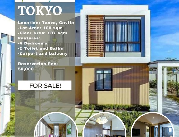 4BR Anyana Tokyo model House and Lot For Sale in Tanza Cavite