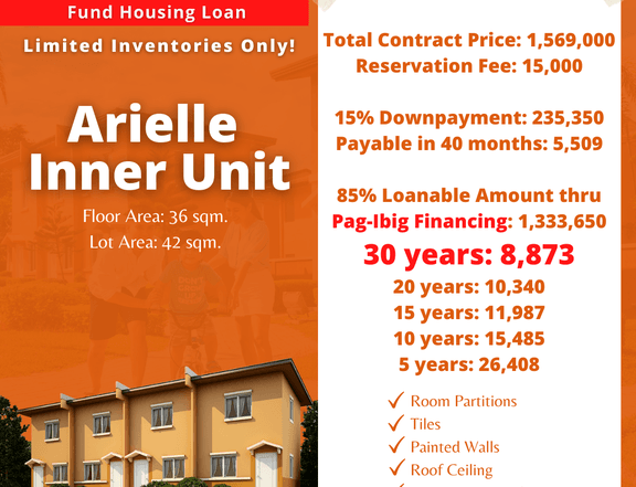 ARIELLE-House and Lot near the booming New Clark City