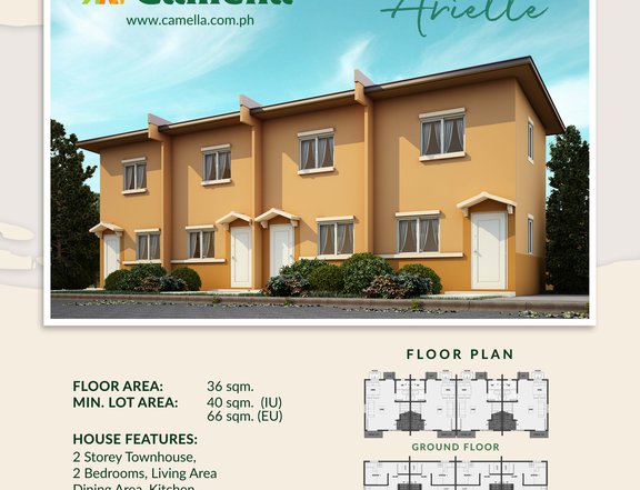 Preselling 2-bedroom Townhouse End Unit with lot of 64 sqm in Iloilo