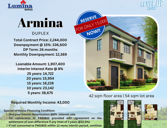 3-bedroom Townhouse For Sale in Baras Rizal