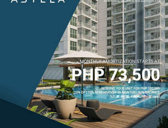 Avida Land Residential Condo for Sale Astela Residences 96.00 sqm 2-bedroom located in Makati