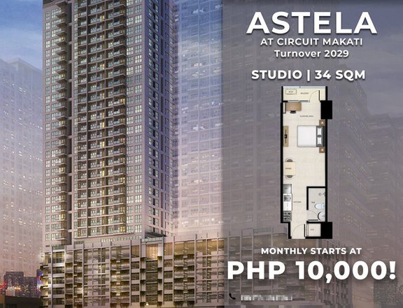 Astela by Alveo Land - Studio Unit 34 sqm For Sale (ready by 2029)