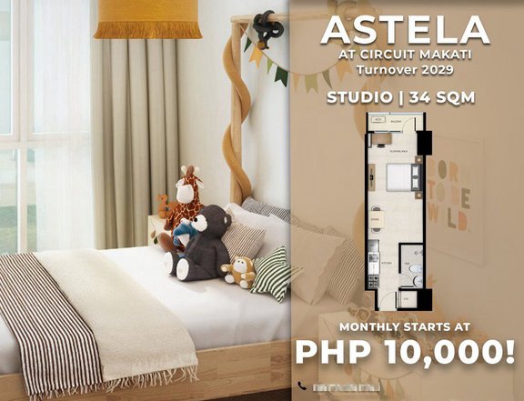 Pre-selling 34 sqm Studio Unit For Sale in Circuit Makati | Alveo Land