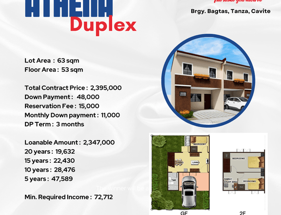 Ready for Occupancy Duplex / Twin House For Sale in Tanza Cavite