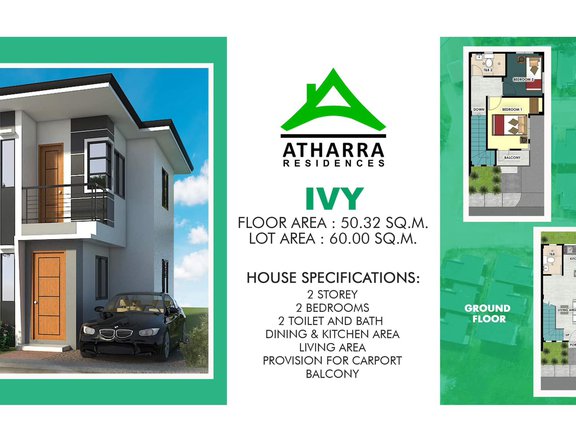 READY FOR OCCUPANCY "ATHARRA RESIDENCES" 2 BEDROOM AND 2 T&B