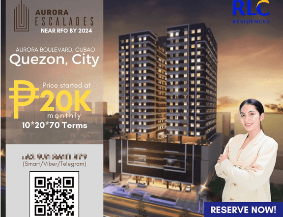 Studio Unit 24sqm Aurora Cubao, Quezon City | Brandnew Near RFO 2024