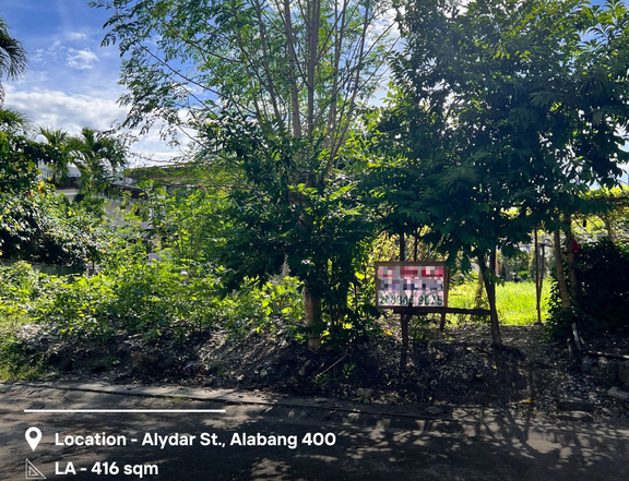 Perfect vacant lot at Alabang 400 for your home in the South