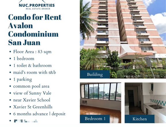 1 Bedroom Avalon Condominium for Rent