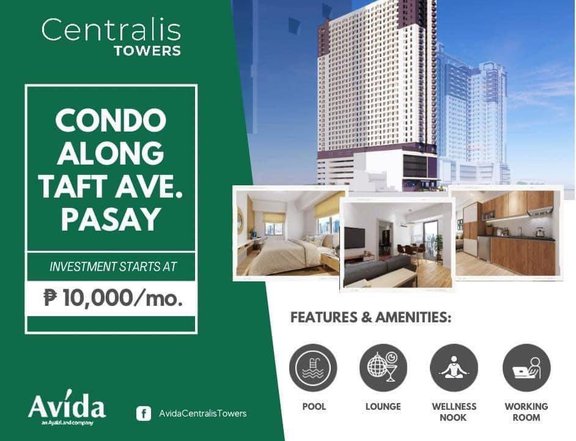 Condo Studio type unit For sale in Pasay Avida Towers Centralis