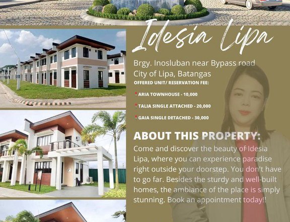 Idesia Lipa houses preselling and RFO and on going construction are available