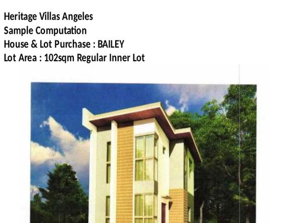 2-bedroom Single Attached House Heritage Villas Angeles BAILEY