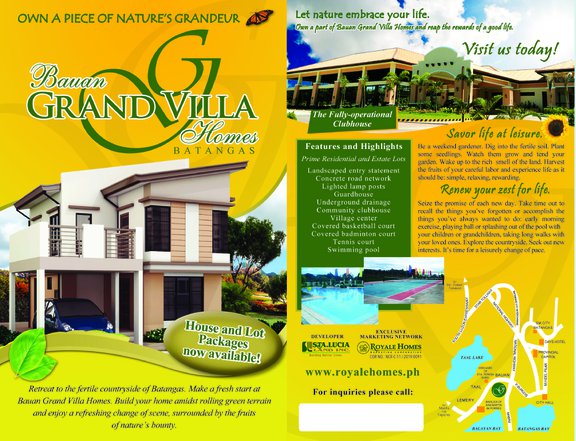 GRAND VILLA BAUAN for sale HOUSE AND LOT by STA LUCIA LANDS