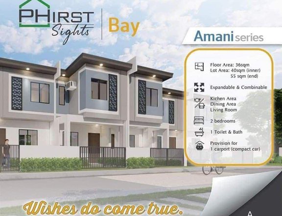 Discounted 2-bedroom Townhouse for Sale in Bay, Laguna through Bank Financing