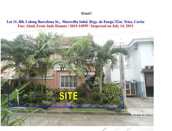 Foreclosed Property in Maravilla Subdivision Gen. Trias Cavite