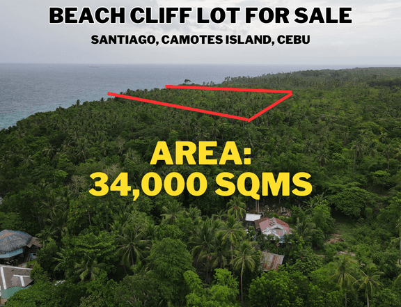 Beach Cliff Lot For Sale near Santiago Beach, Camotes Island, Cebu