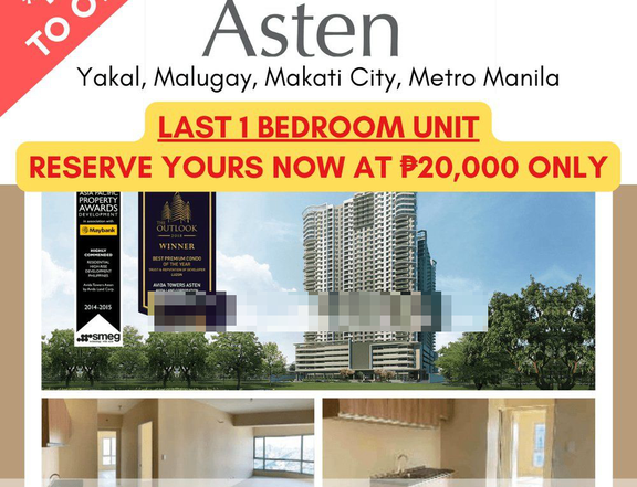 Last 1 Bedroom Condo in Avida Asten, Makati, Metro Manila