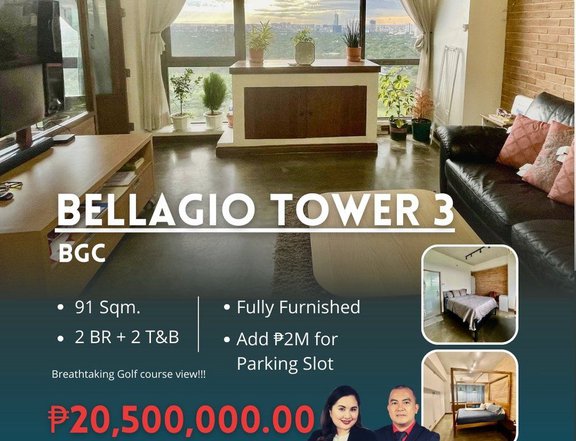 2-Bedroom Condo with Golf Course View for Sale at Bellagio BGC