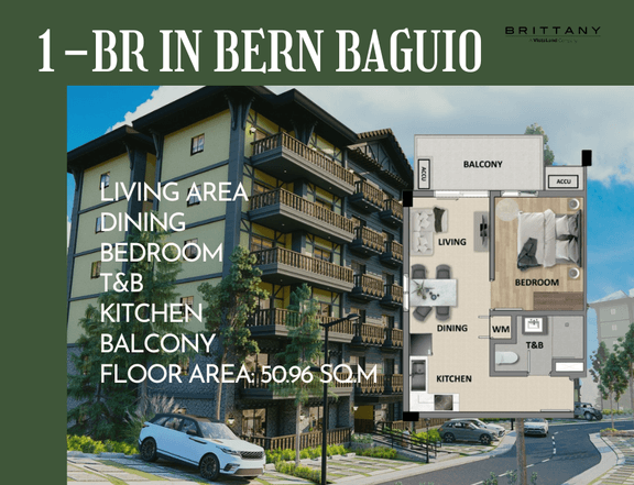 Pre-Selling Condominium - ONE BEDROOM in BERN BAGUIO