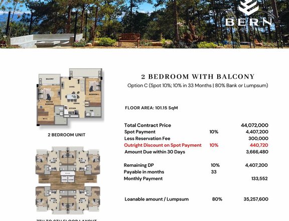 Pre-Selling 101.15 sqm 2-bedroom Condo For Sale in Baguio Benguet