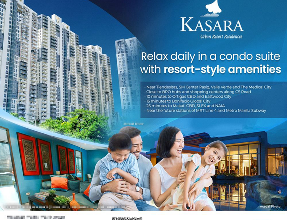 Kasara Urban Resort Rent-to-Own Condo  Studio & 2BR, 0% Interest, Prime Pasig Location