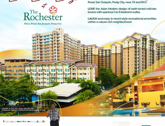 Rent-to-Own 2-BR Condo at The Rochester, Pasig  Limited Slots