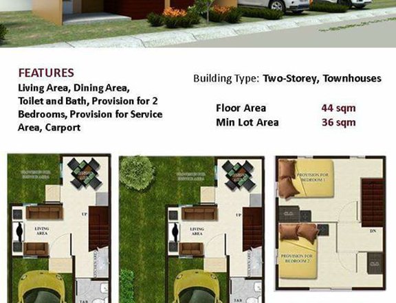 Bettina IU 2-bedroom Townhouse For Sale in Rodriguez (Montalban) Rizal